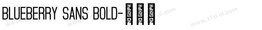 Blueberry Sans Bold字体转换